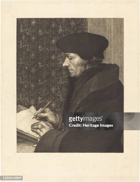 Erasmus, 1863. Artist Felix Bracquemond.