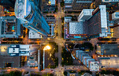 Straight down Above Tall Towers rising over Austin Texas