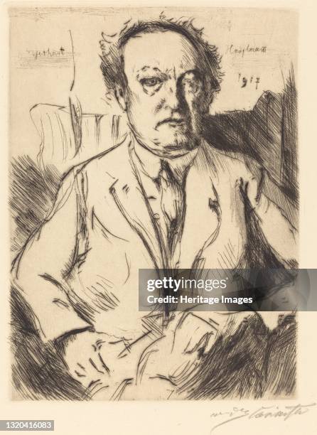 Gerhart Hauptmann, 1917. Artist Lovis Corinth.