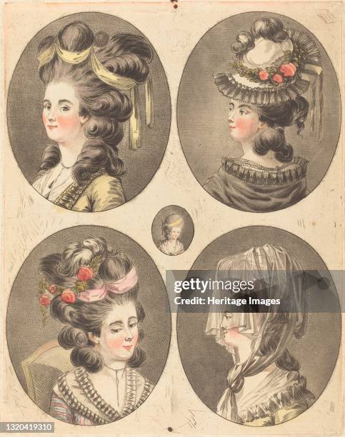 Modeles de coiffures. [Hairstyles]. Artist Jean Francois Janinet.