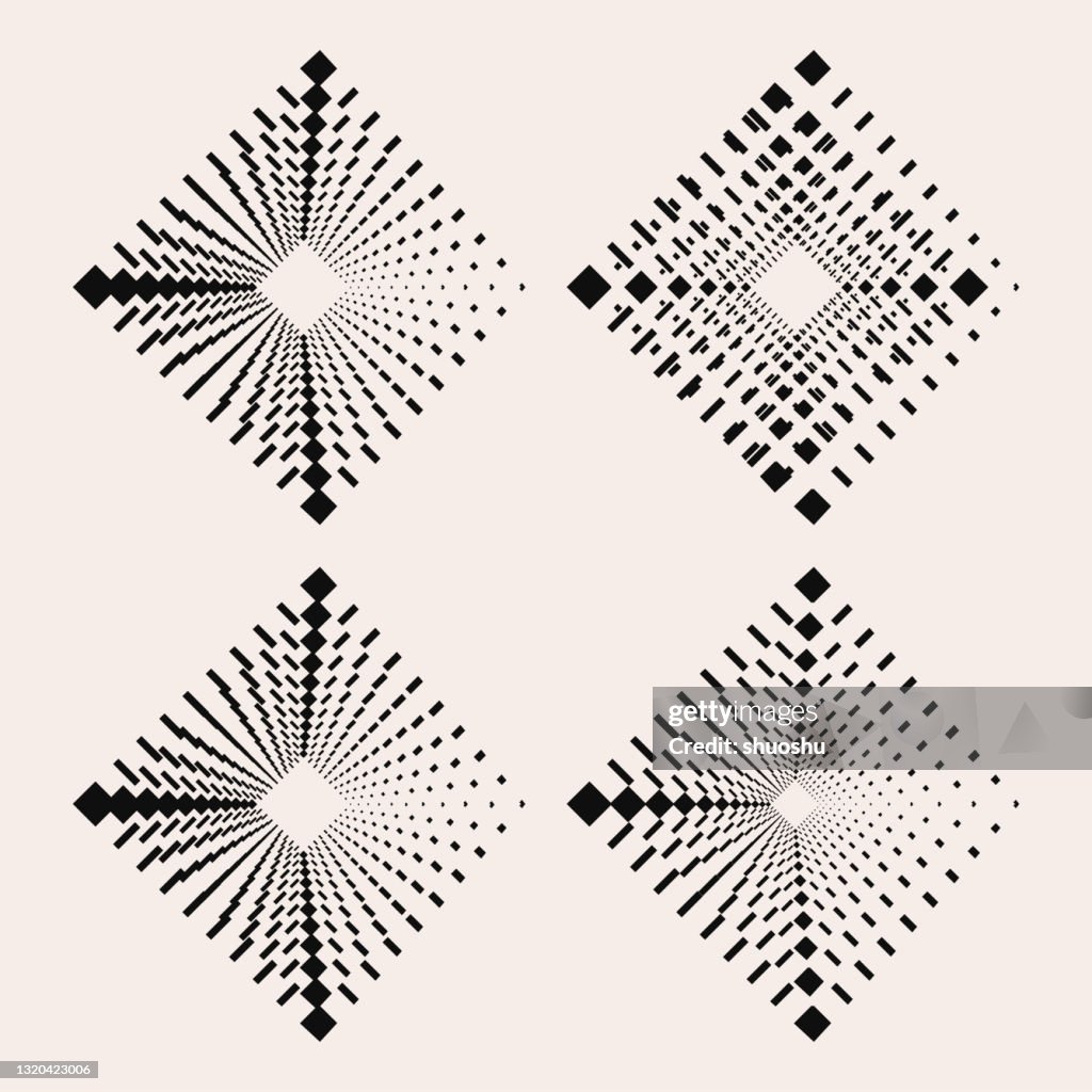 Symmetric Line Pattern Set Of Abstract Symmetry Shape Line Pattern For Design High-Res Vector ...