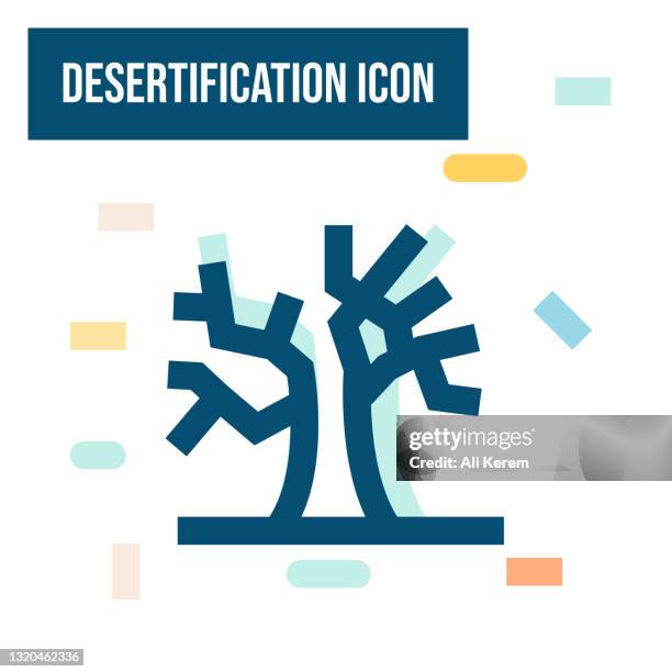 desertification icon - desertification stock illustrations