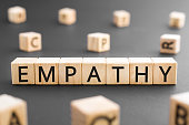 Empathy - word from wooden blocks with letters
