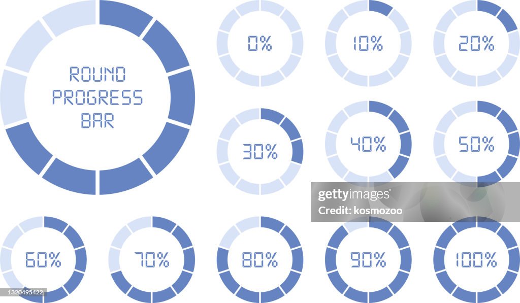 Square Round Progress Rounded Progress Bar High-Res Vector Graphic - Getty Images