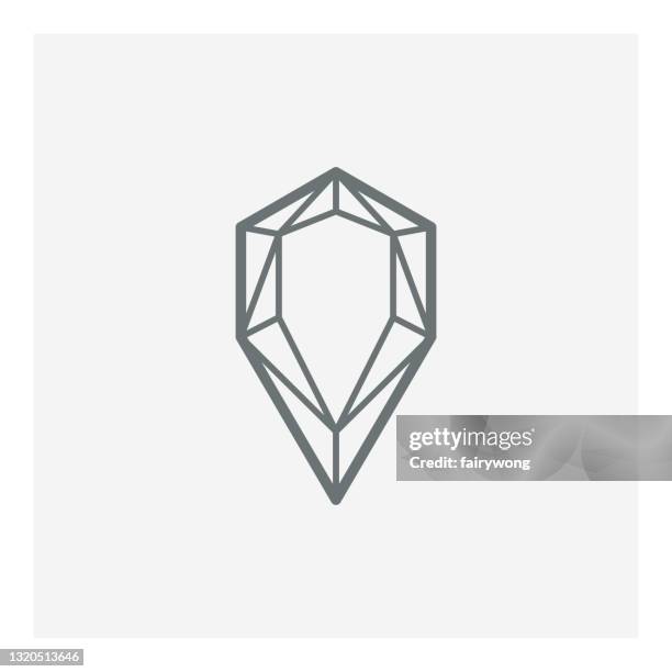 gem vector icon - triangle ruler stock illustrations