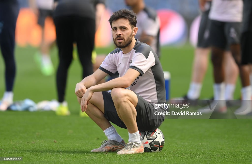 Manchester City FC Training Session and Press Conference - UEFA Champions League Final 2021