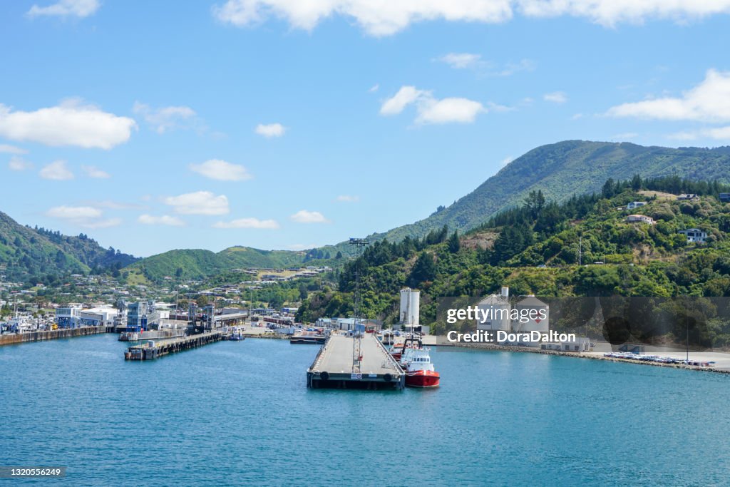 Picton Harbor, the view of Wellington - Picton (Interislander Cook Strait Ferry), Wellington, New Zealand.