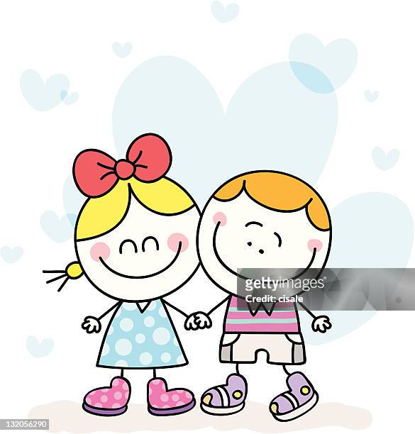 25 Cartoon Boy And Girl Kissing High Res Illustrations - Getty Images
