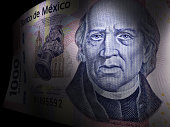Miguel Hidalgo's close up in a thousand pesos bill