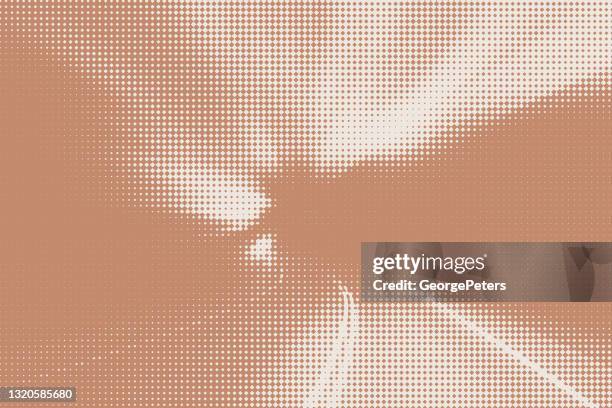 dot halftone pattern of highway at night - dramatic sky road stock illustrations