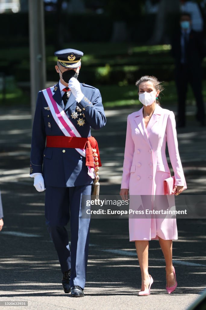 The King And Queen Preside Over The Central Act Of The "armed Forces Day 2021".