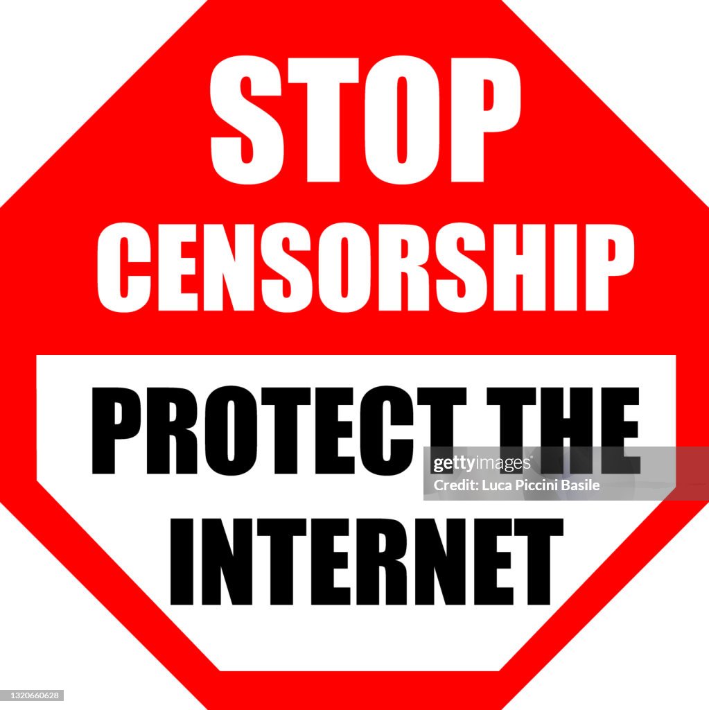 Stop Internet Stop Censorship Protect The Internet Badge For The Free Speech Online ...