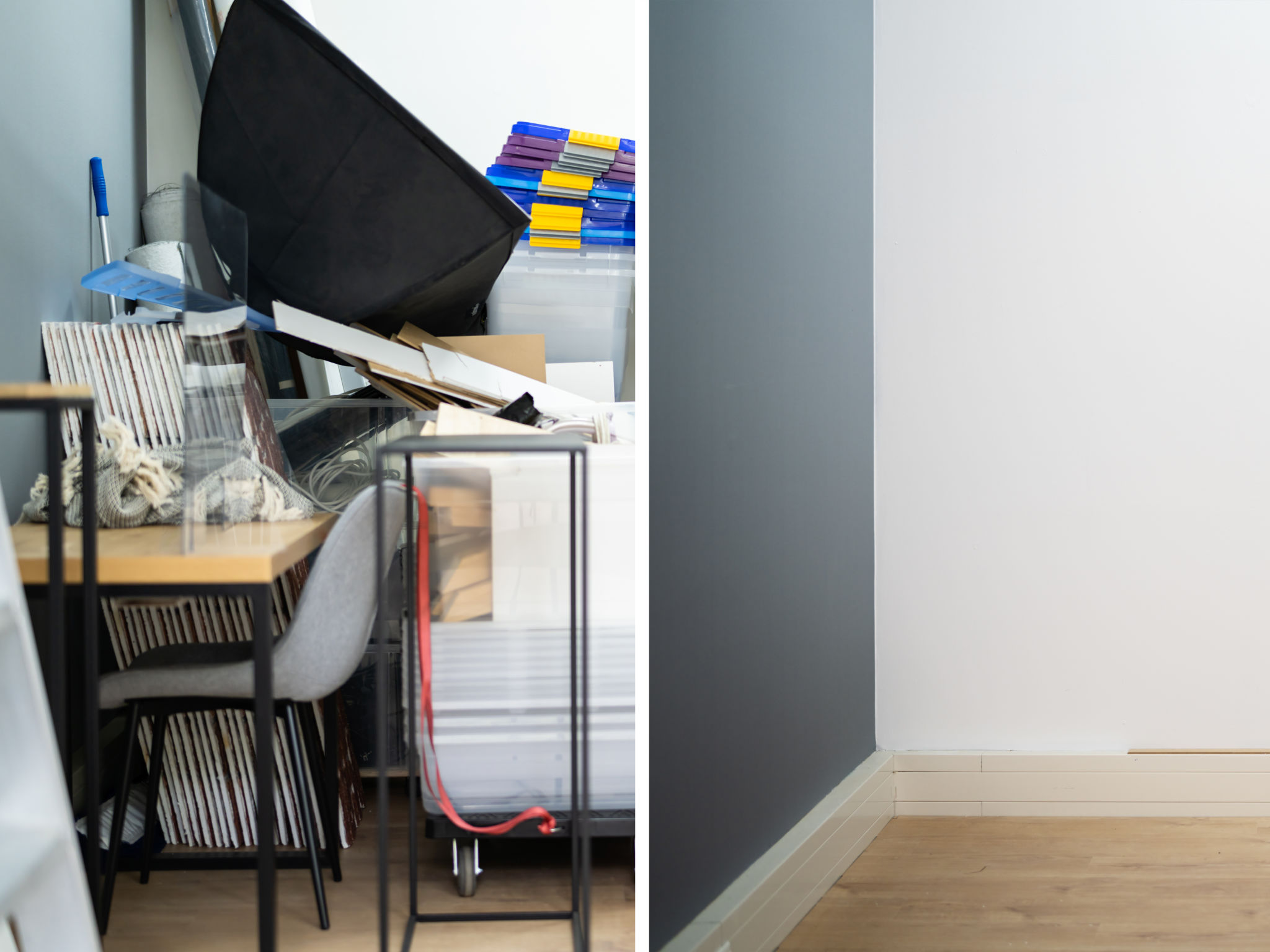 decluttered space