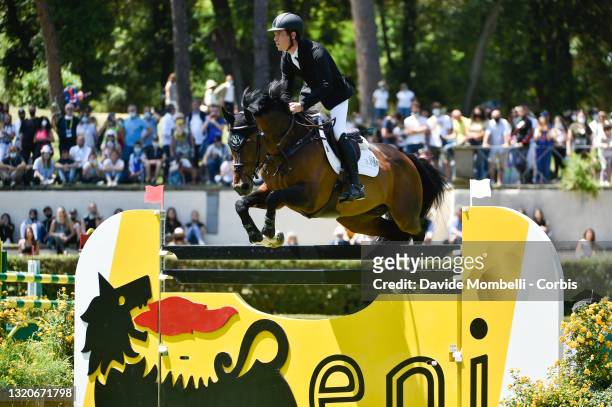 Scott Brash of Great Britain riding Hello Vincent during the Small Grand Prix ENI category h1.55 mixed competition May 29, 2021 in Rome, Italy.