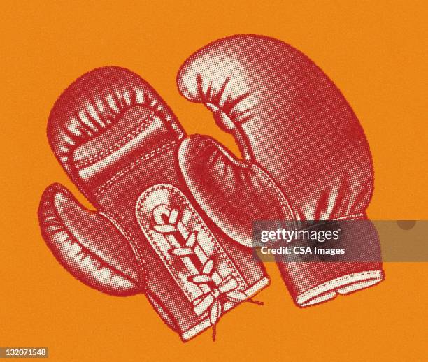 boxing gloves - boxing glove coloured background stock illustrations