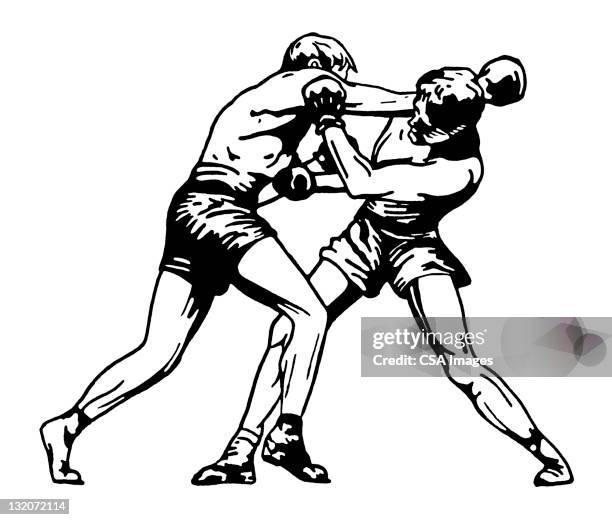 ilustraciones, imágenes clip art, dibujos animados e iconos de stock de dos hombres de boxeo - boxing