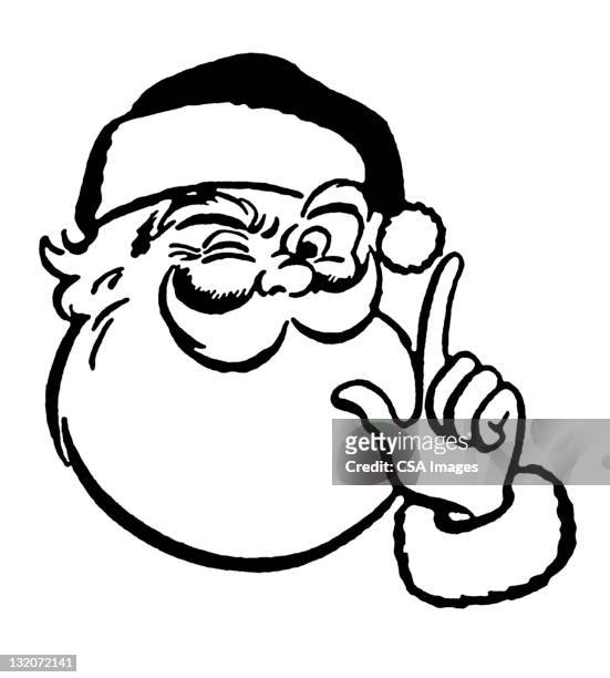 winking santa - winking stock illustrations