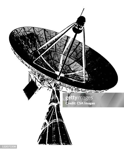 satellitenschüssel - satellitenschüssel stock-grafiken, -clipart, -cartoons und -symbole