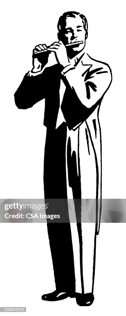 Man Playing Piccolo