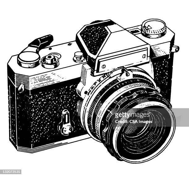 stockillustraties, clipart, cartoons en iconen met 35mm camera - studio camera
