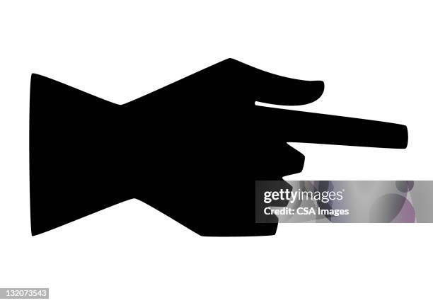 hand pointing - index finger stock illustrations