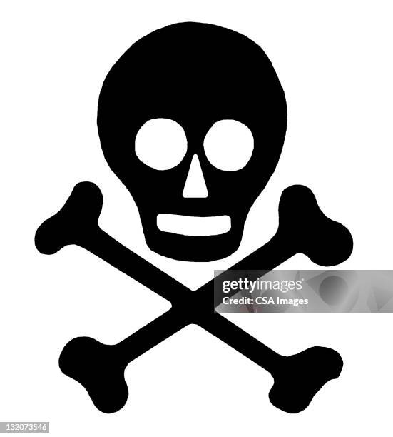 stockillustraties, clipart, cartoons en iconen met skull and crossbones - menselijke schedel