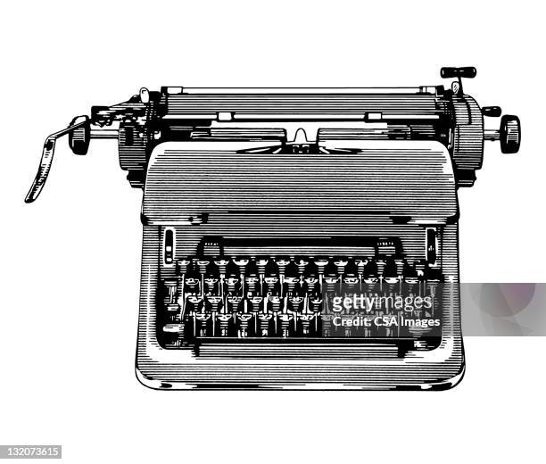 stockillustraties, clipart, cartoons en iconen met vintage typewriter - typewriter