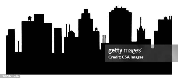 city skyline - medium group of objects stock illustrations