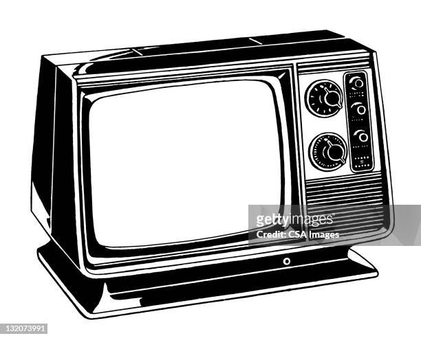 portable television - retro television stock illustrations
