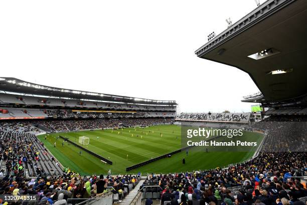 General view during the A-League match between Wellington Phoenix and Perth Glory at Eden Park, on May 30 in Auckland, New Zealand.