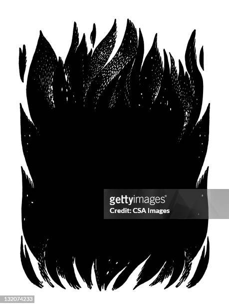 ilustraciones, imágenes clip art, dibujos animados e iconos de stock de dark flames - llama fuego