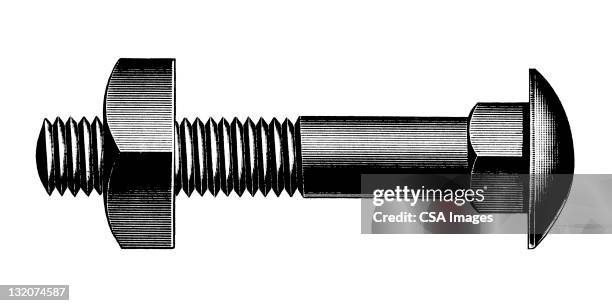 nut and bolt - nut fastener stock illustrations