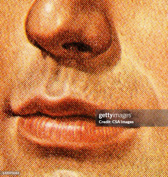 bildbanksillustrationer, clip art samt tecknat material och ikoner med close up of man's nose and mouth - males