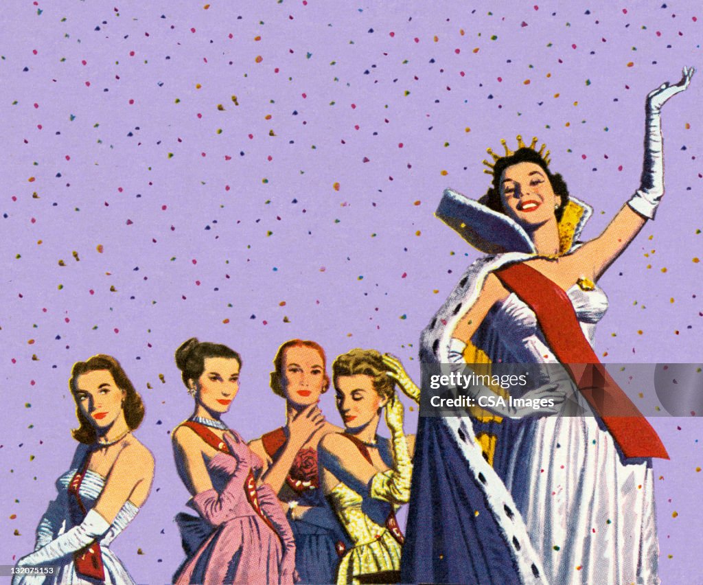 Beauty Queen Saludar con la mano