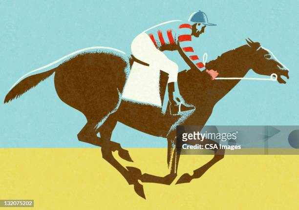 horse jockey reitsport - jockey stock-grafiken, -clipart, -cartoons und -symbole