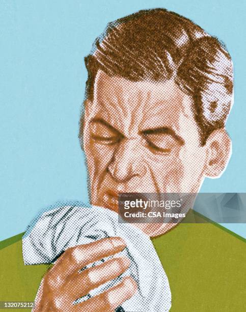 mann niesen - coughing stock-grafiken, -clipart, -cartoons und -symbole