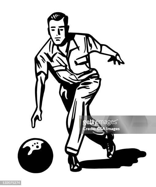 ilustraciones, imágenes clip art, dibujos animados e iconos de stock de hombre de bolos - lawn bowling
