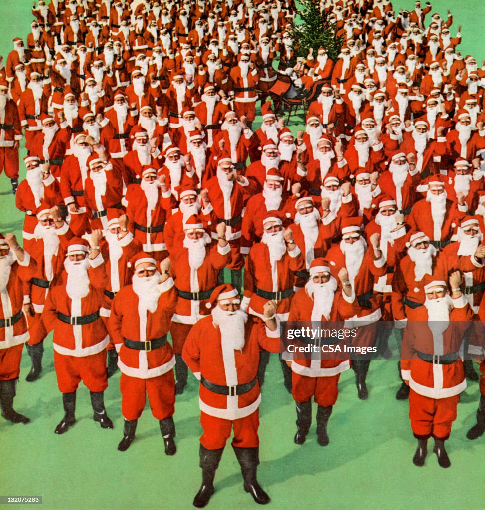 Group of Santas