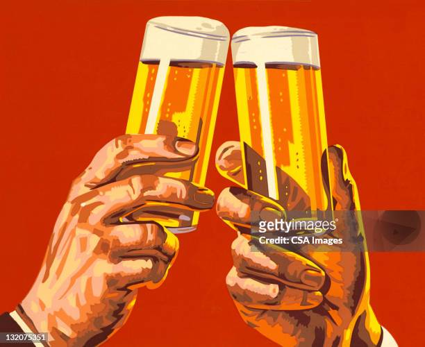 bier-toast - happy hour stock-grafiken, -clipart, -cartoons und -symbole
