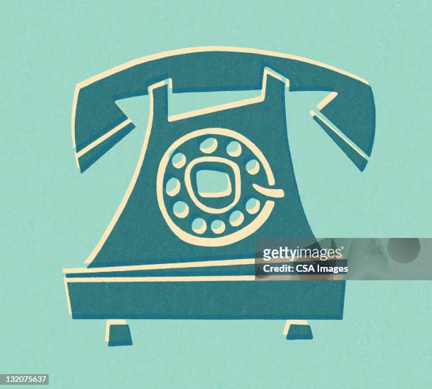 blue antique telephone - telephone dial stock illustrations