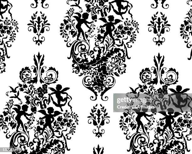 cupid pattern - cupid stock illustrations