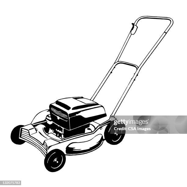 lawnmower - push mower stock illustrations