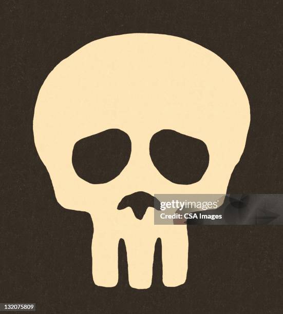 illustrazioni stock, clip art, cartoni animati e icone di tendenza di skull on black background - cranio