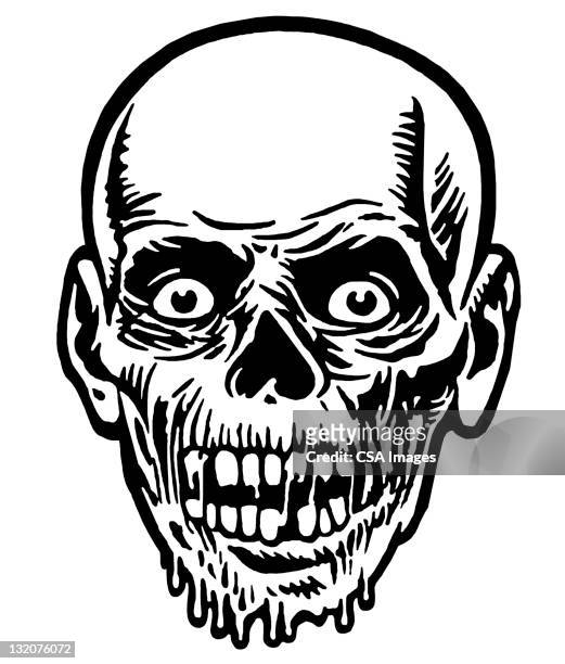 ilustraciones, imágenes clip art, dibujos animados e iconos de stock de zombi - zombie face