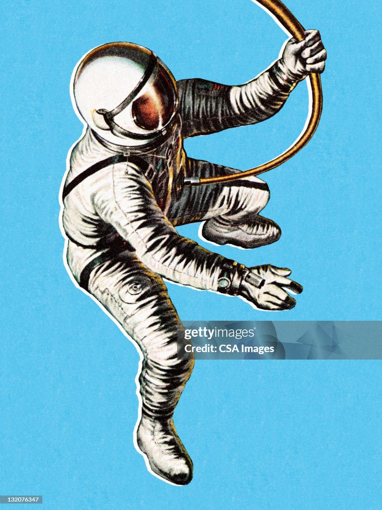 Astronauta en un espacio a