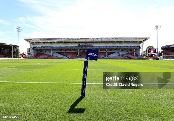 General view inside the stadium prior to during the Allianz Premier 15s Final match between Harlequins Women and Saracens Women at Kingsholm Stadium...