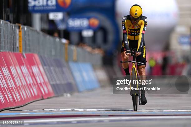 Paul Martens of Germany and Team Jumbo - Visma at arrival during the 104th Giro d'Italia 2021, Stage 21 a 30,3km Individual Time Trial stage from...