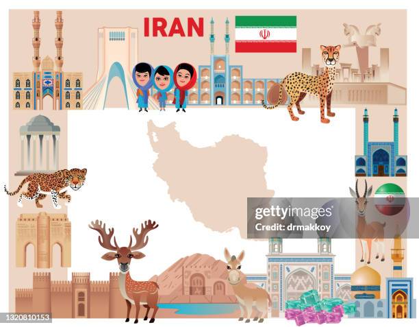 stockillustraties, clipart, cartoons en iconen met iran reizen - masjid jami isfahan iran
