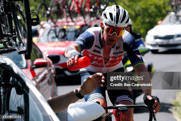 Mads Pedersen of Denmark and Team Trek - Segafredo during the 73rd Critérium du Dauphiné 2021, Stage 1 a 181,8km stage from Issoire to Issoire / Car...