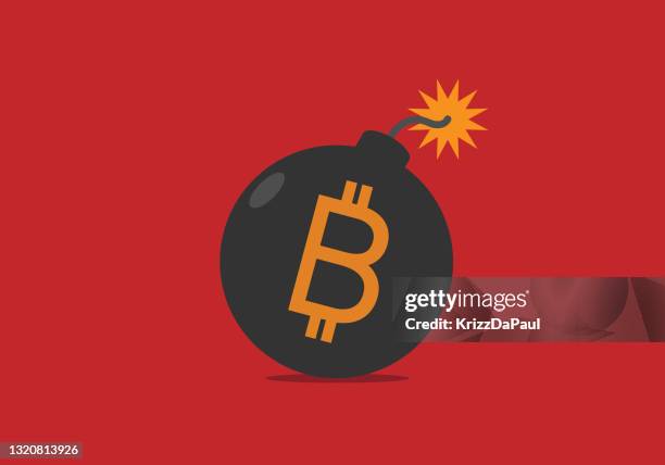 bitcoin - economic boom stock illustrations